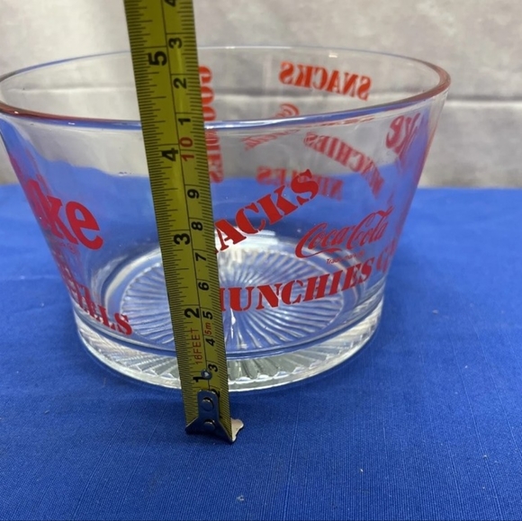 Vintage Coca Cola Heavy Glass Snack Bowl - Picture 2 of 5